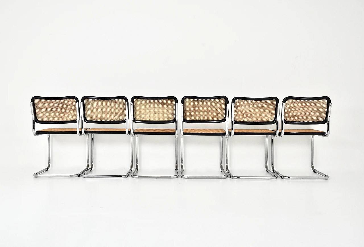 6 Sedie stile B32 di Marcel Breuer, anni '80 5