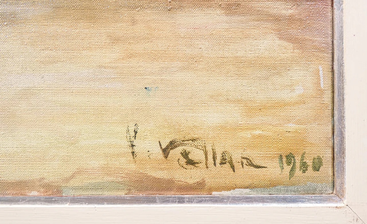 Felice Vellan, natura morta, dipinto a olio su tela, 1960 7