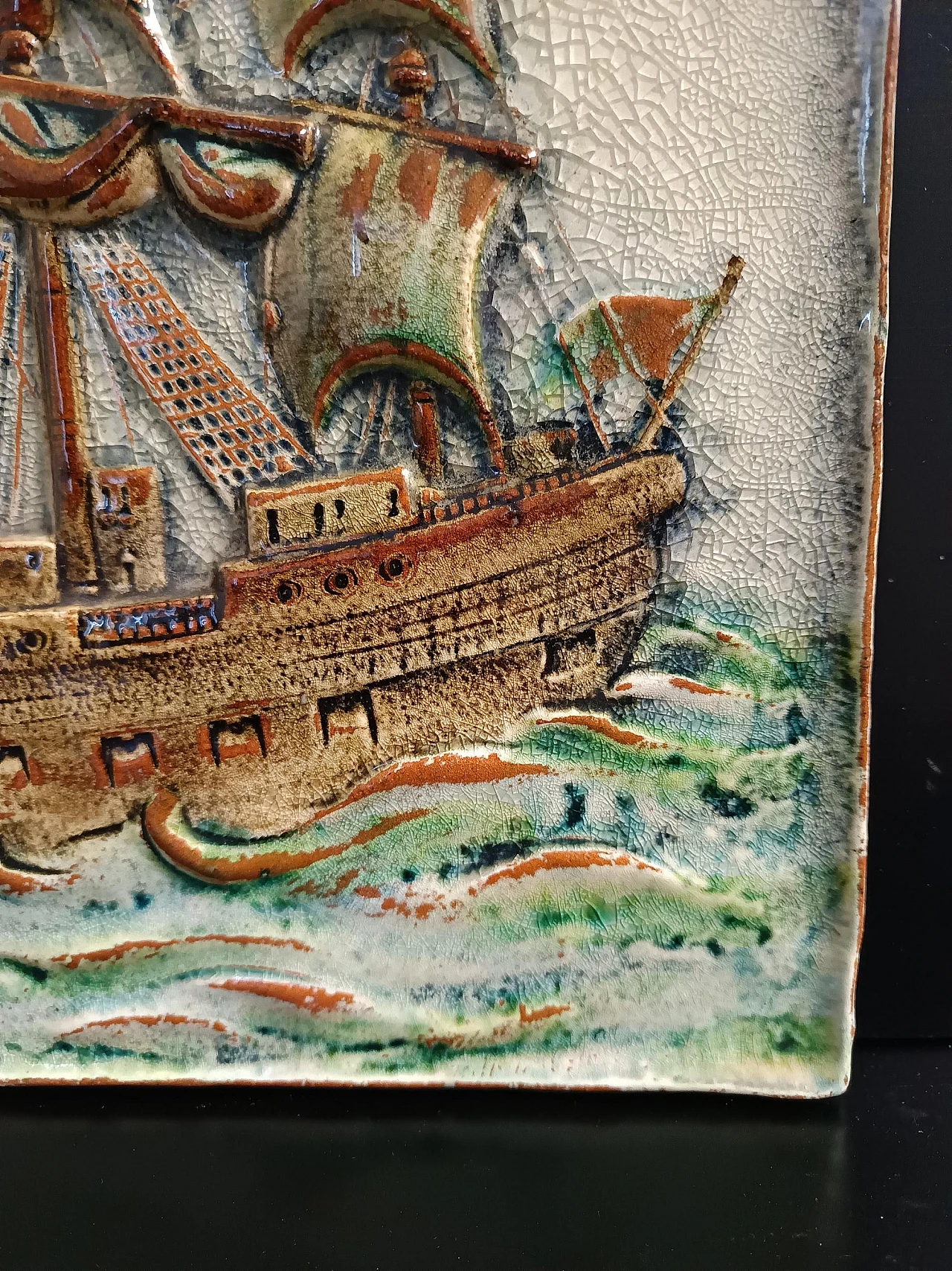 Terracotta panel by Gustav Heinkel for Majolika Karlsruhe, 1970s 7