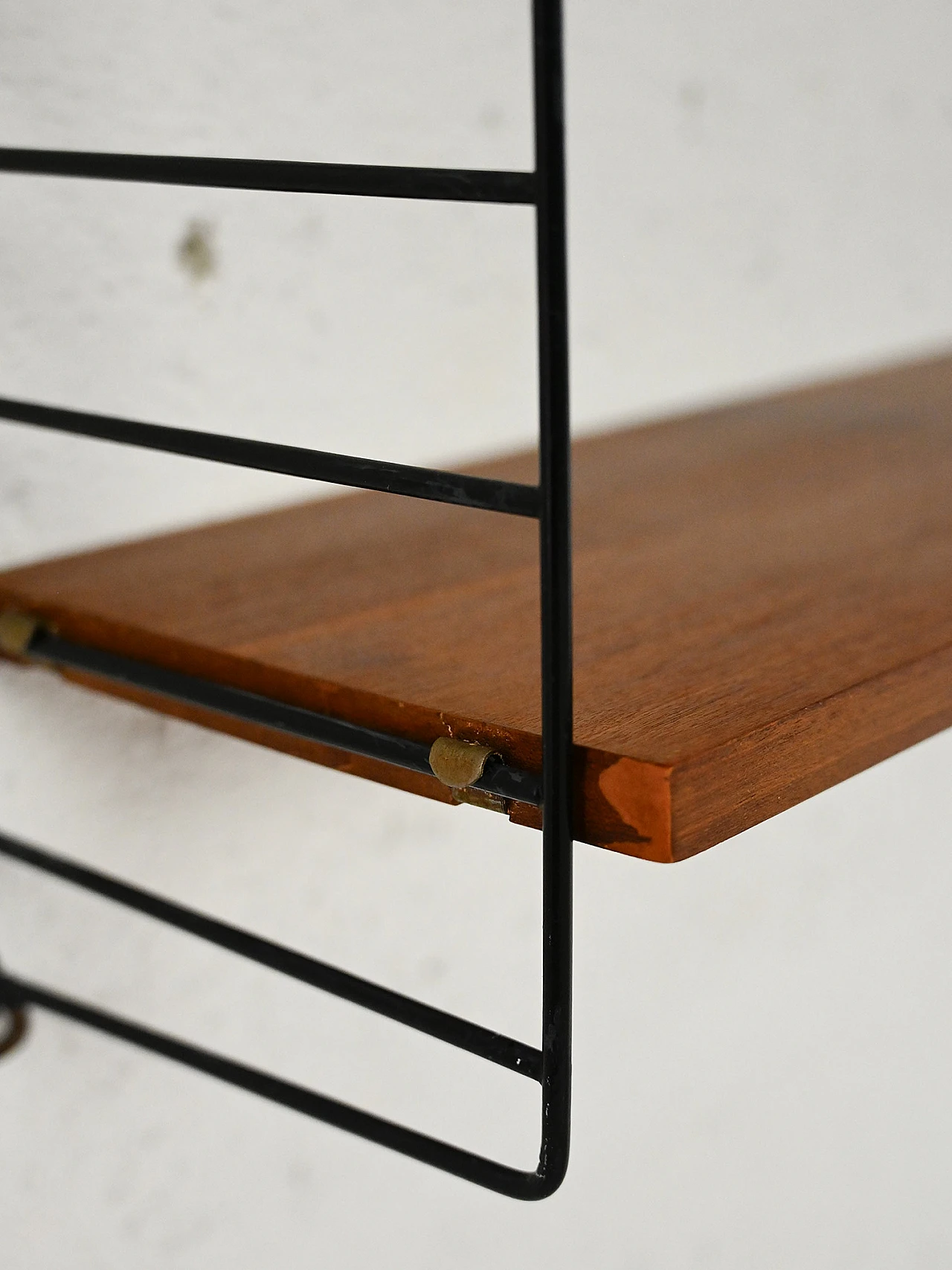 Hylla teak and metal wall bookcase, 1960s 4