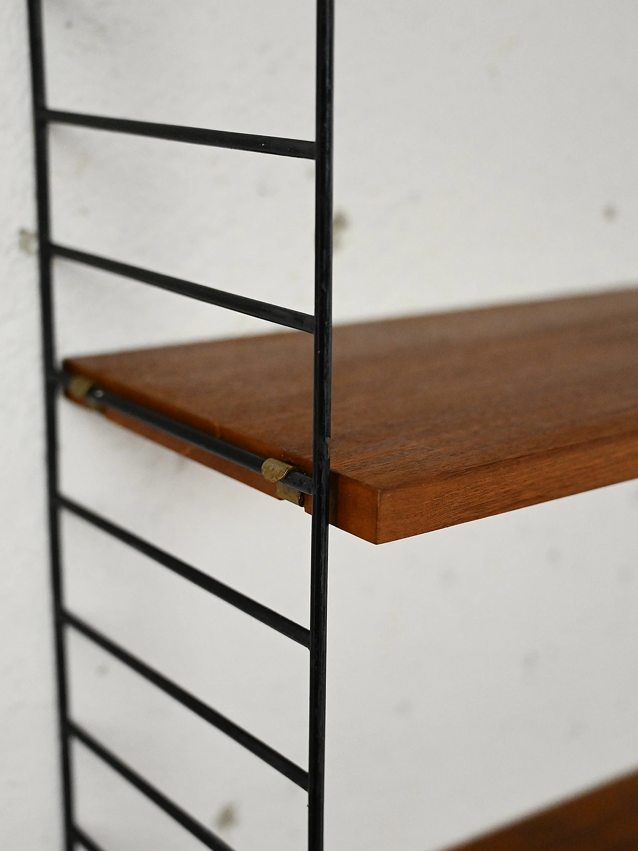 Hylla teak and metal wall bookcase, 1960s 5
