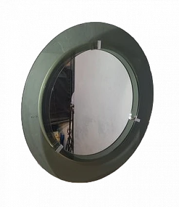 Round smoked glass wall mirror by Veca, 1950s