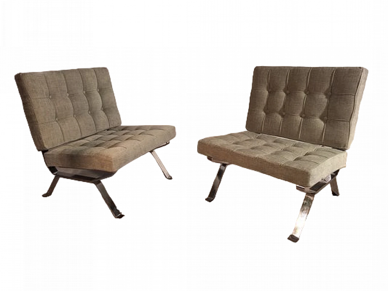 Pair of Dione green armchairs by Gastone Rinaldi for Rima, 1960s 15