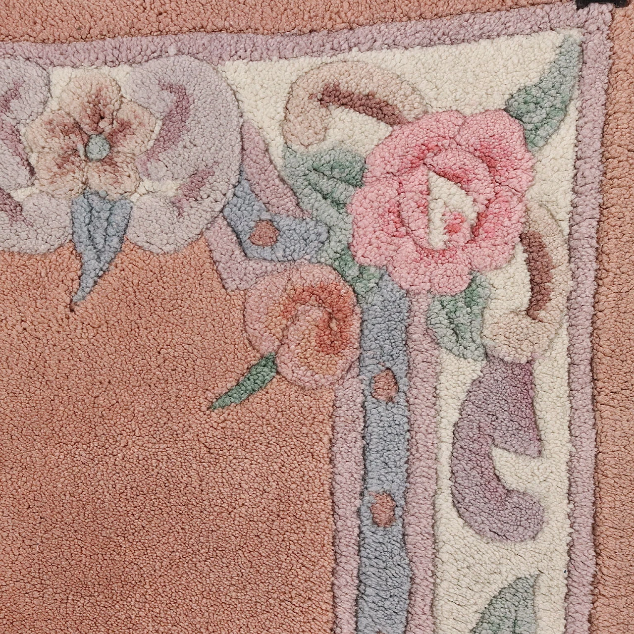 3 Tappetti Pechino in cotone e lana con motivi floreali 5