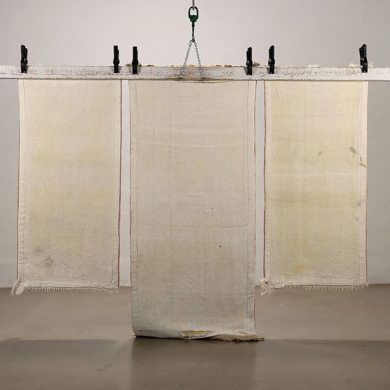 3 Tappetti Pechino in cotone e lana con motivi floreali 7