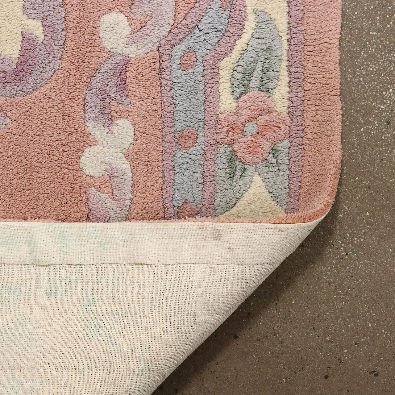 3 Tappetti Pechino in cotone e lana con motivi floreali 8