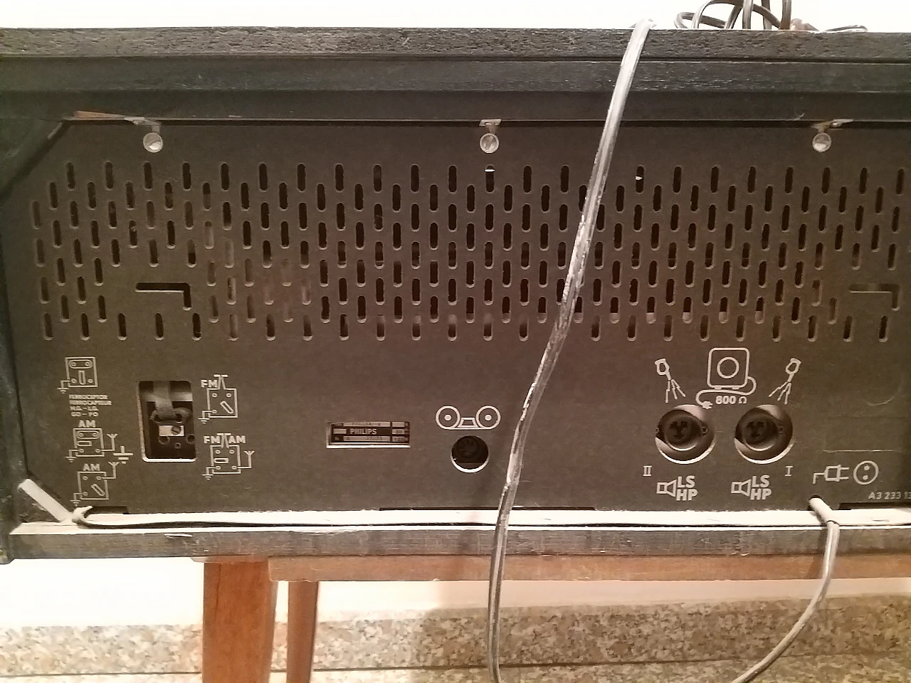 Wooden cabinet with Philips record player, 1960s 11