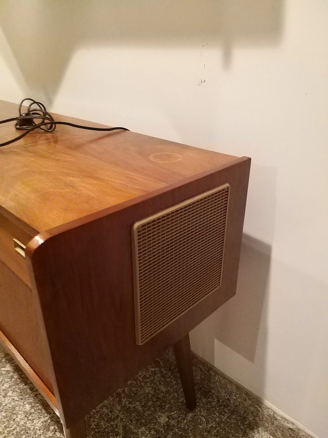 Wooden cabinet with Philips record player, 1960s 13