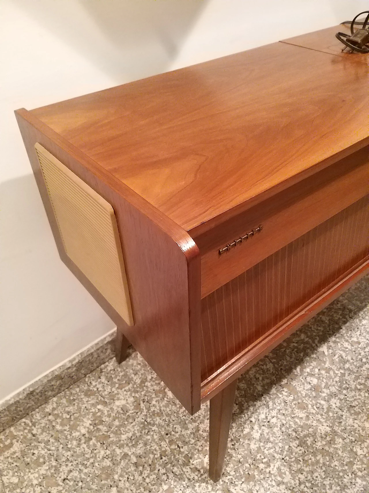 Wooden cabinet with Philips record player, 1960s 15