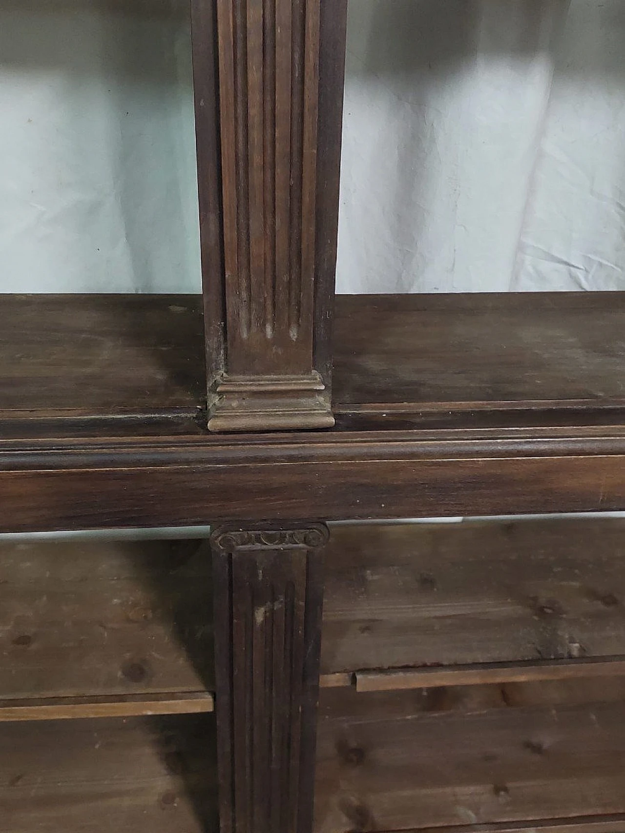 Libreria toscana stile Rinascimento in legno massello, fine '800 3