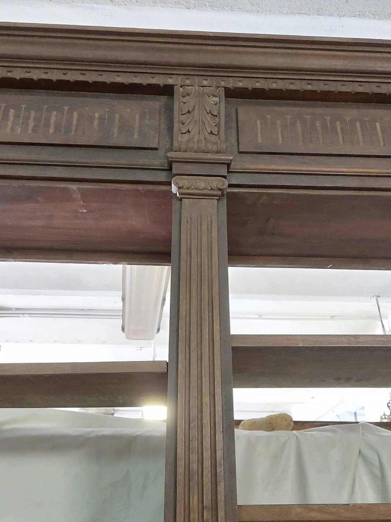 Libreria toscana stile Rinascimento in legno massello, fine '800 4