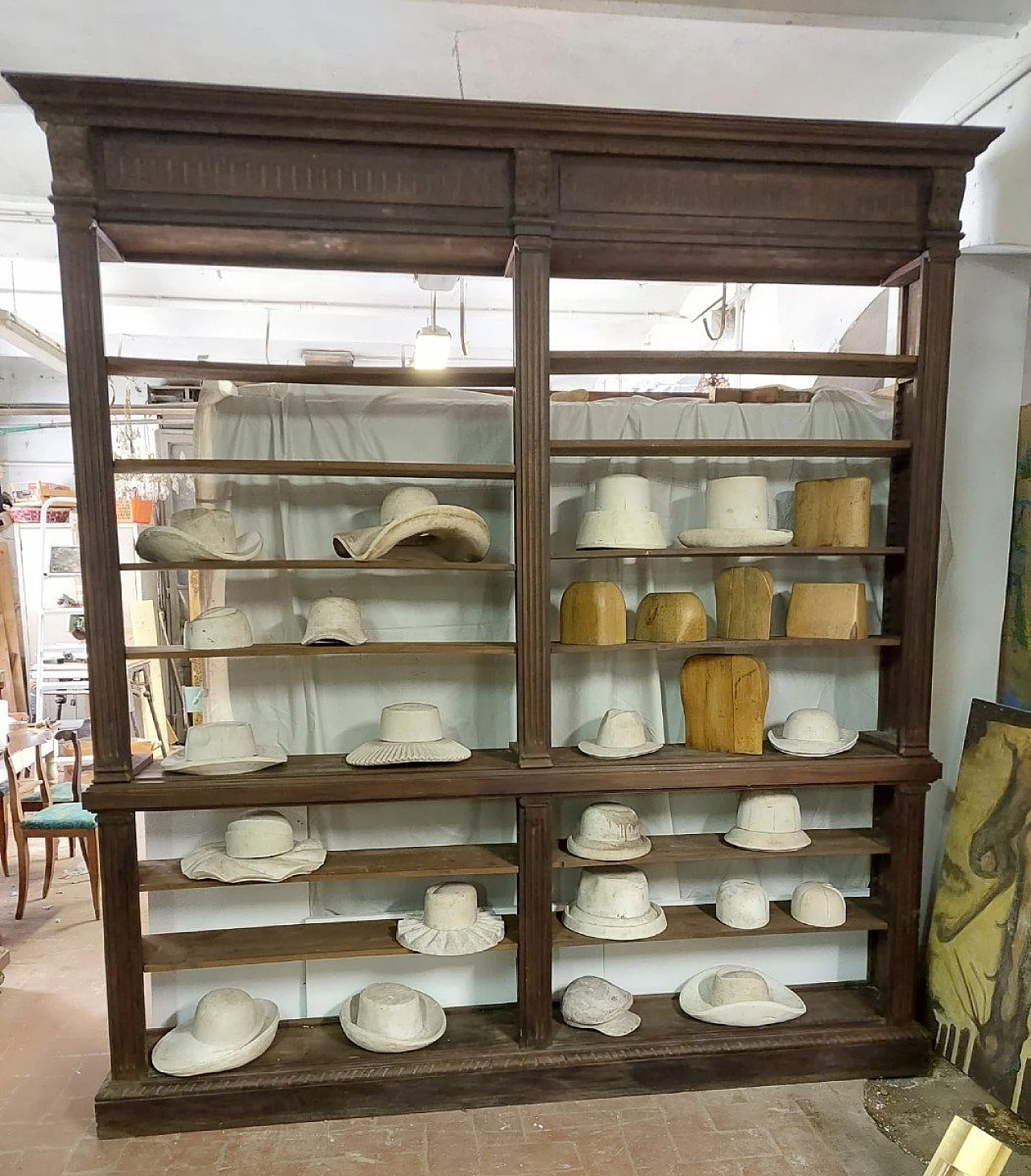 Libreria toscana stile Rinascimento in legno massello, fine '800 6