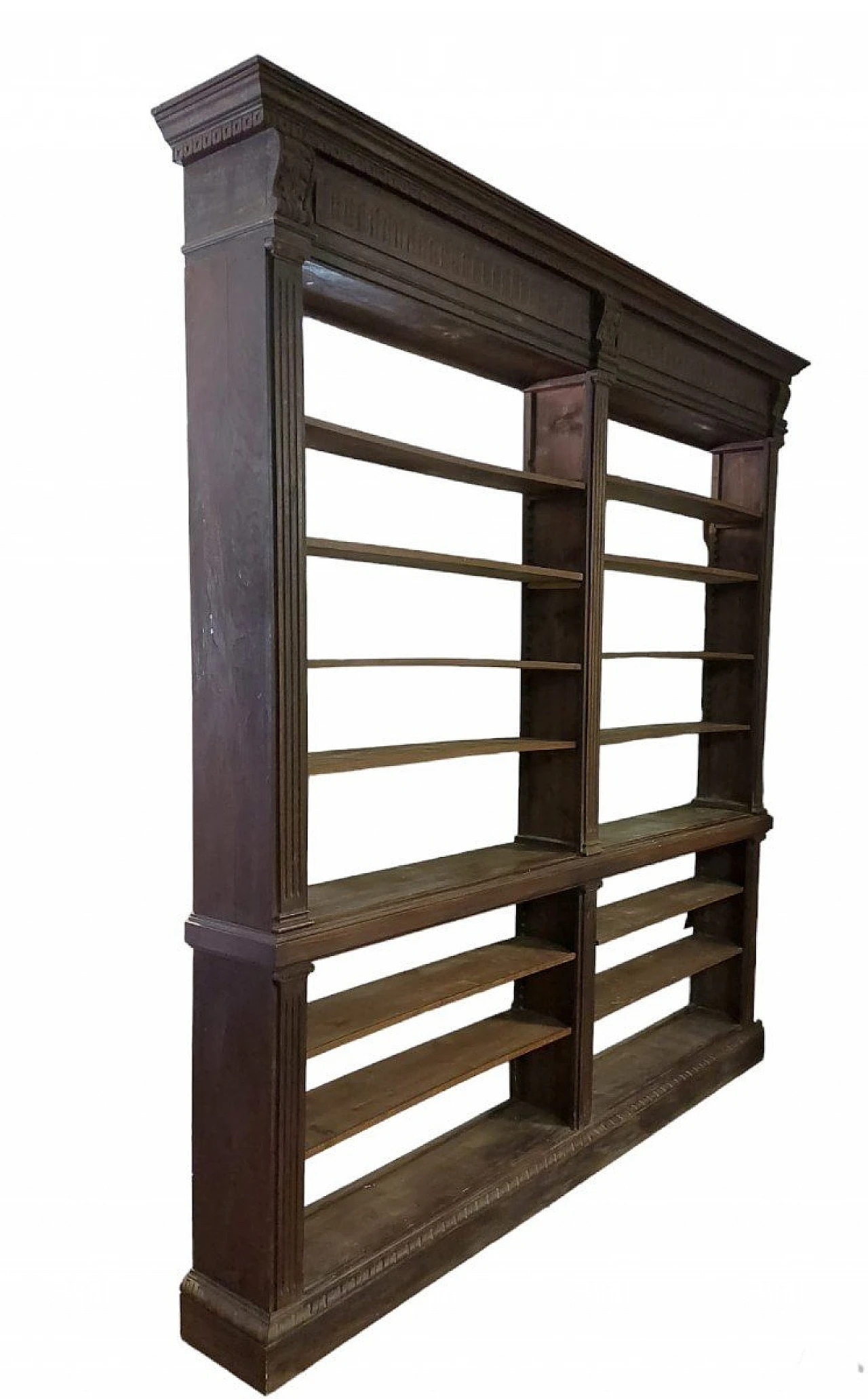 Libreria toscana stile Rinascimento in legno massello, fine '800 9