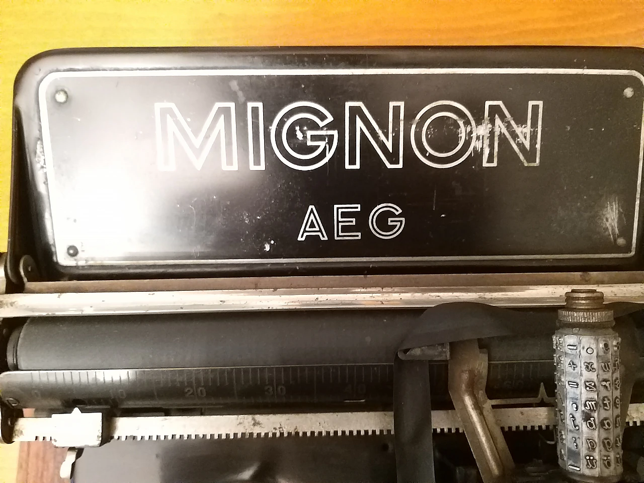 Macchina da scrivere con puntatore Aeg Mignon, inizio '900 4
