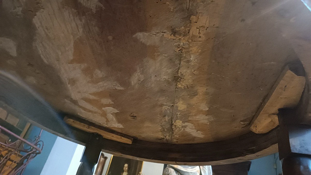 Tavolo Impero rotondo in ciliegio e bronzo dorato, inizio '800 9