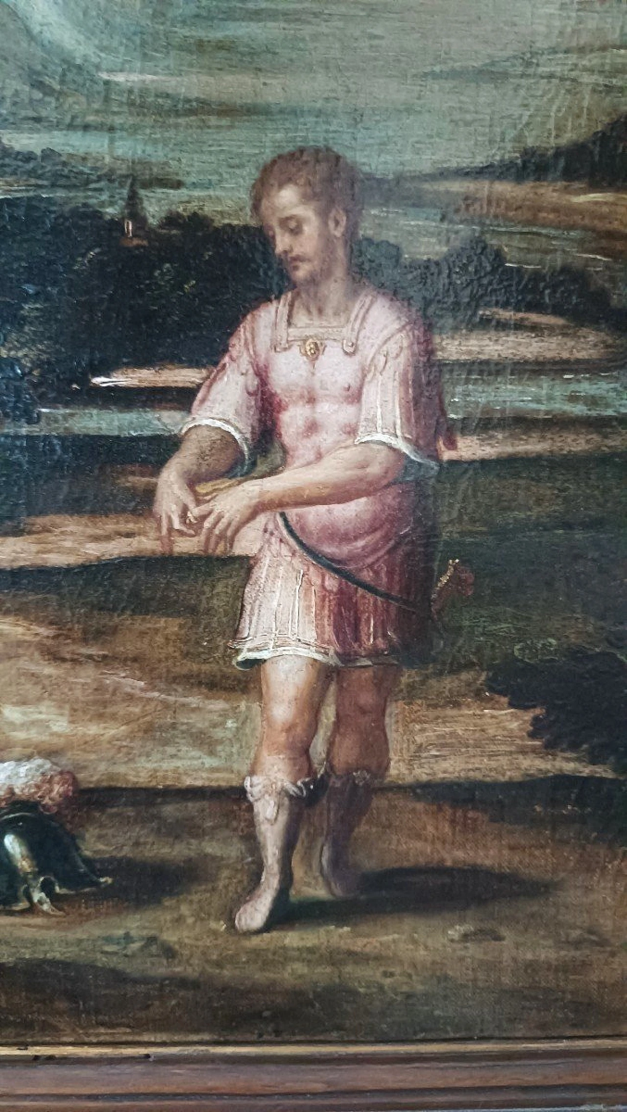 Scene da Orlando Furioso, coppia di dipinti a olio su tela, '600 11