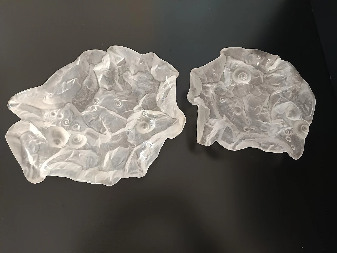 Crystal ashtray with shells by Jolanda Prinsen, 1970s 6