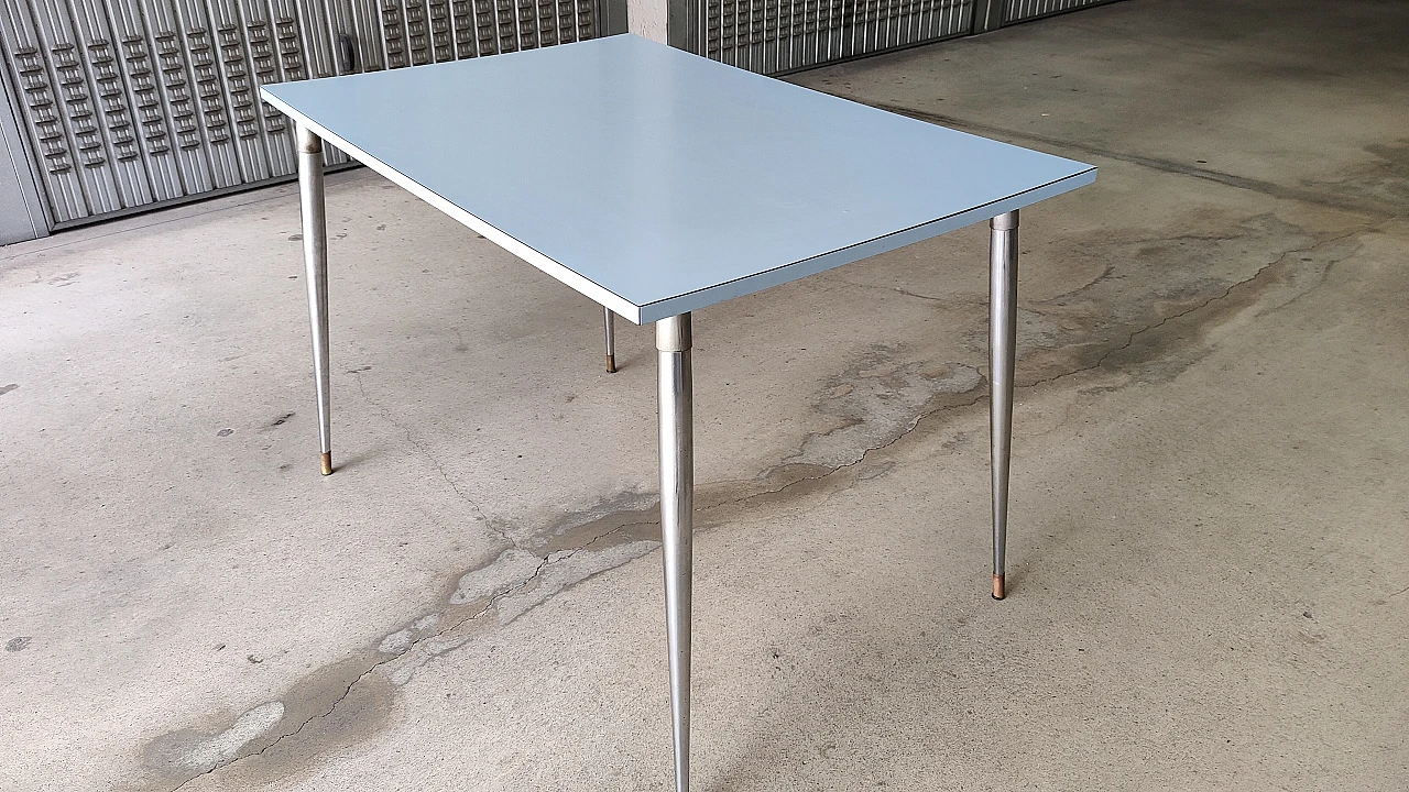 Tavolo in metallo e formica, anni '70 3