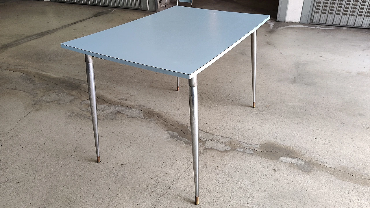 Tavolo in metallo e formica, anni '70 4