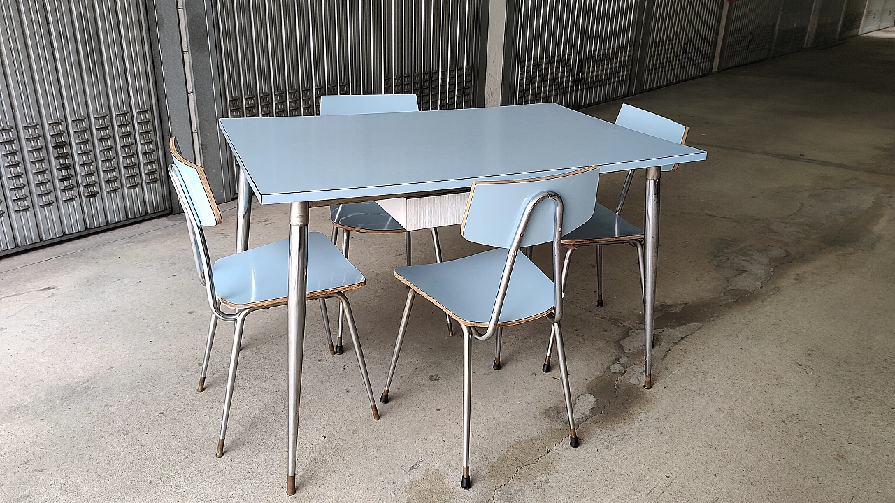 Tavolo in metallo e formica, anni '70 5