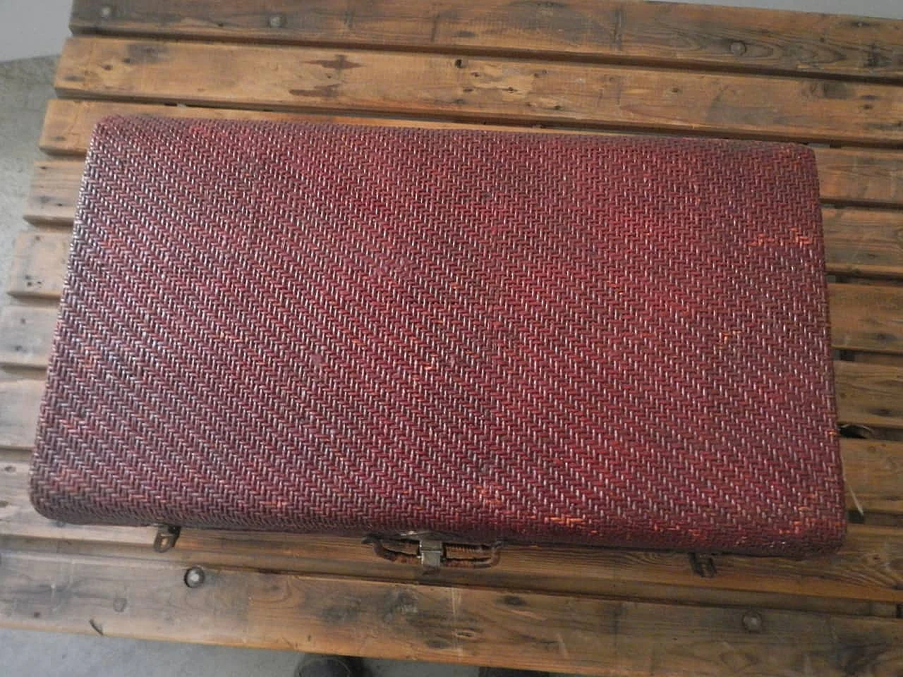 Baule in legno e vimini, anni '40 1