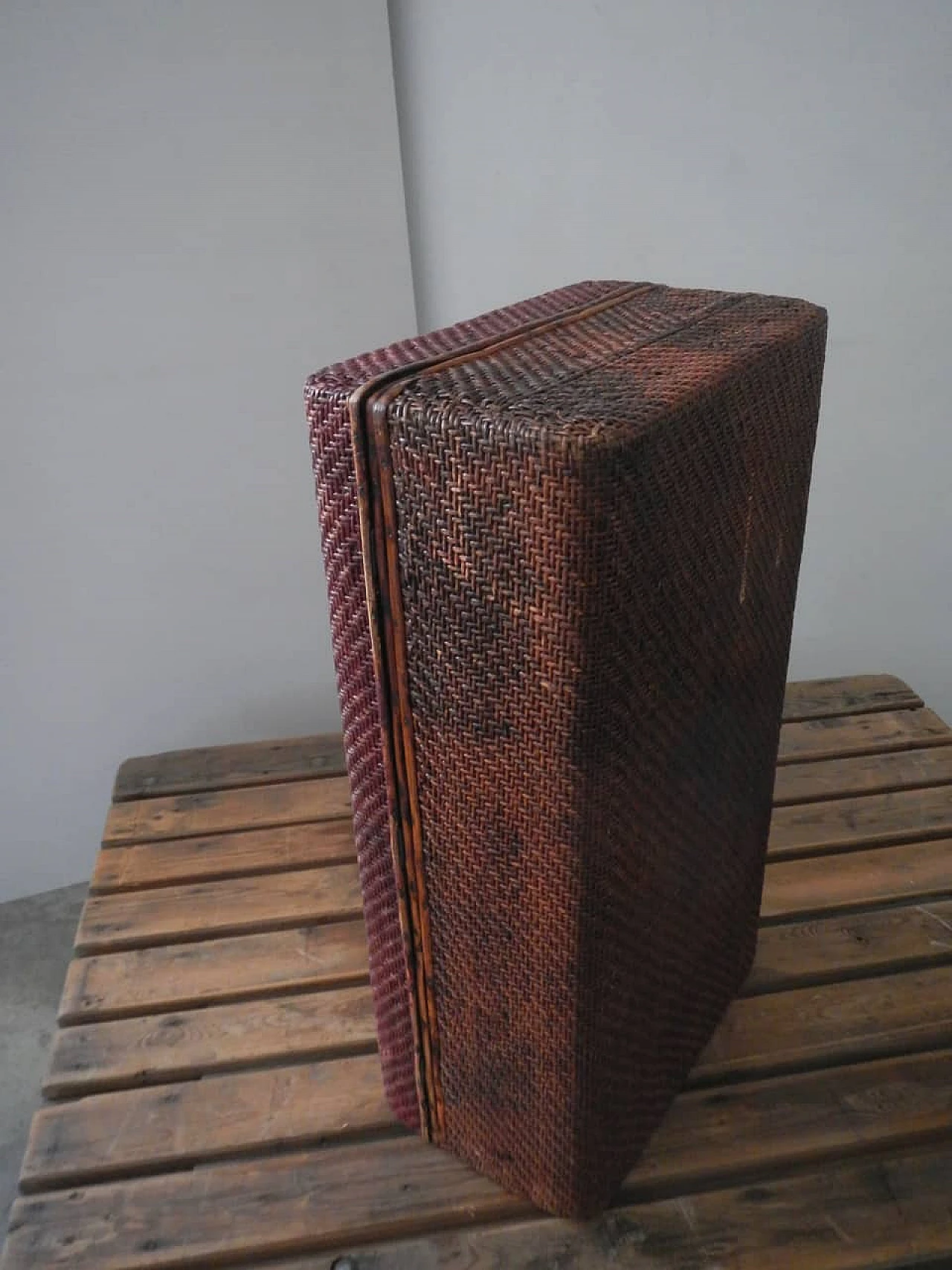 Baule in legno e vimini, anni '40 5
