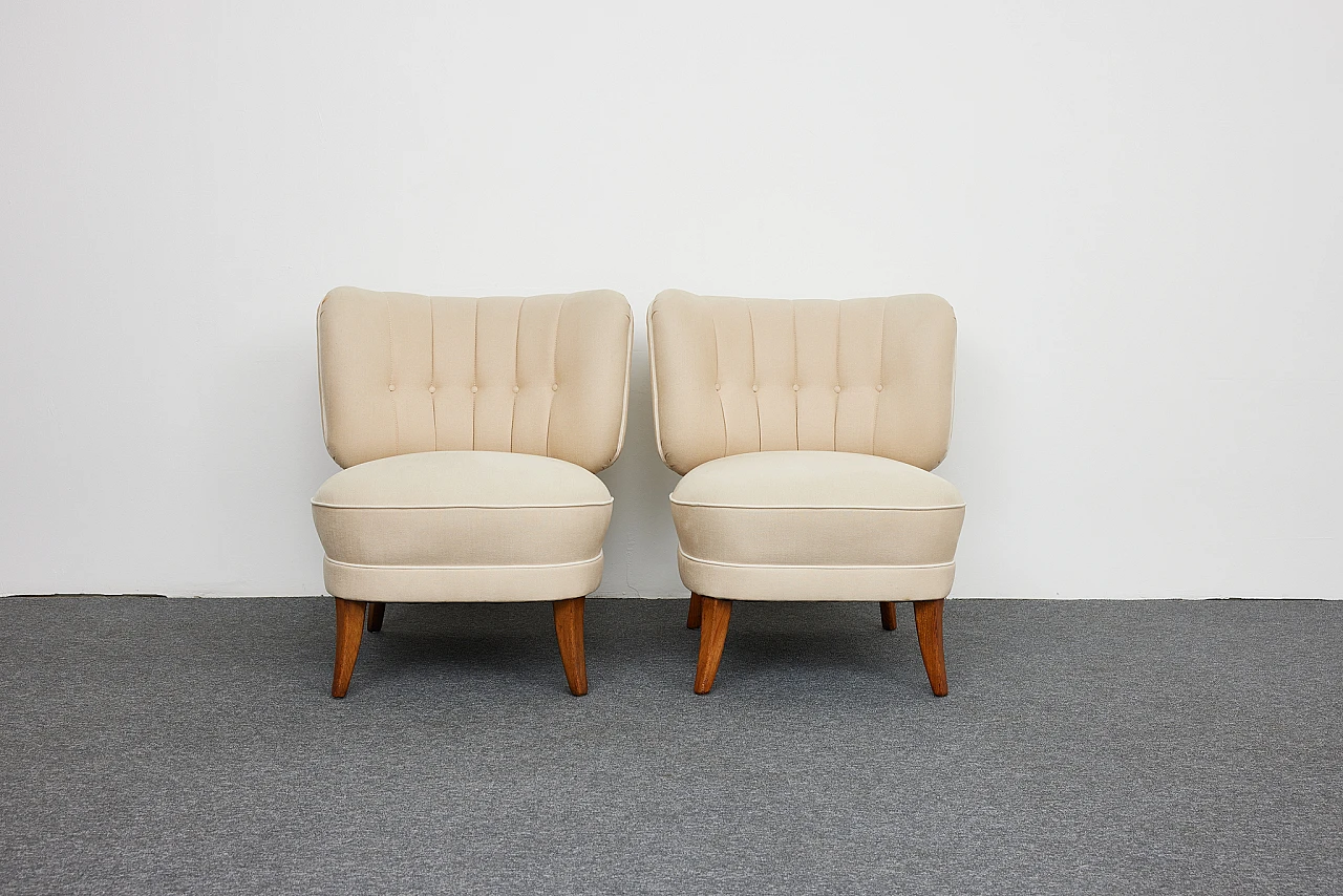 Pair of armchairs by Otto Schulz for Jio Möbler, 1940s 3