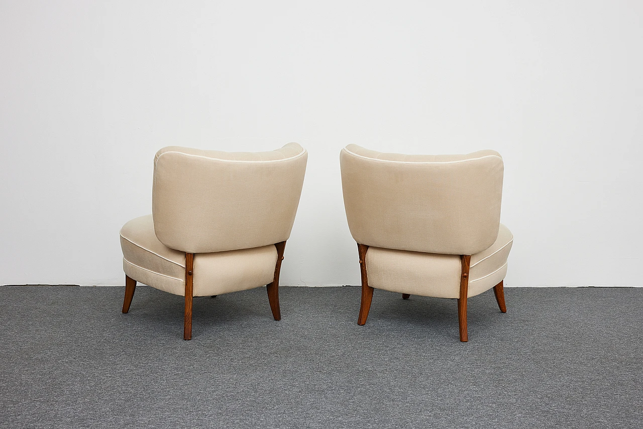 Pair of armchairs by Otto Schulz for Jio Möbler, 1940s 4