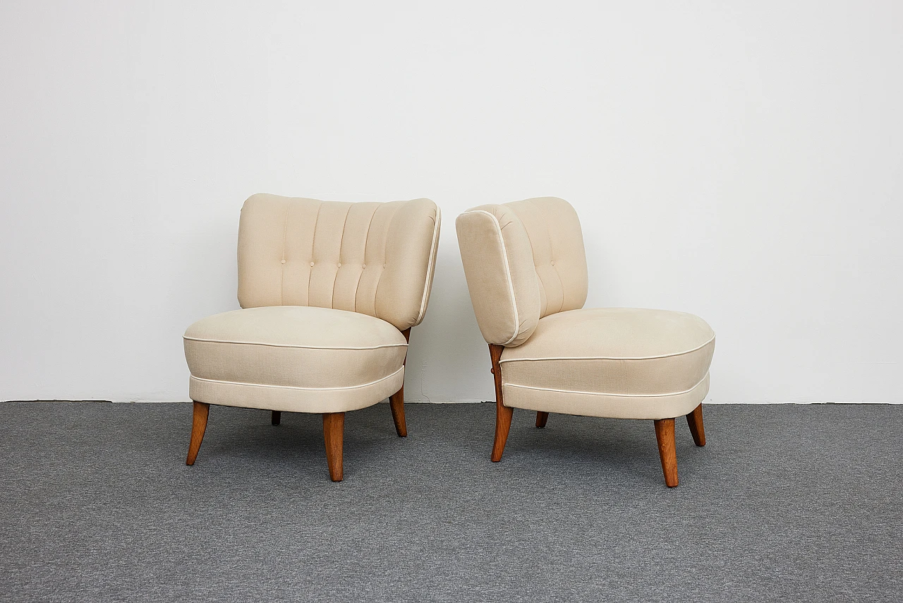 Pair of armchairs by Otto Schulz for Jio Möbler, 1940s 5