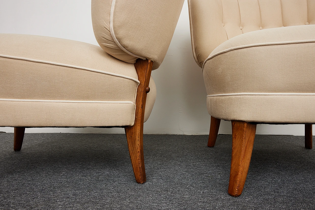 Pair of armchairs by Otto Schulz for Jio Möbler, 1940s 14