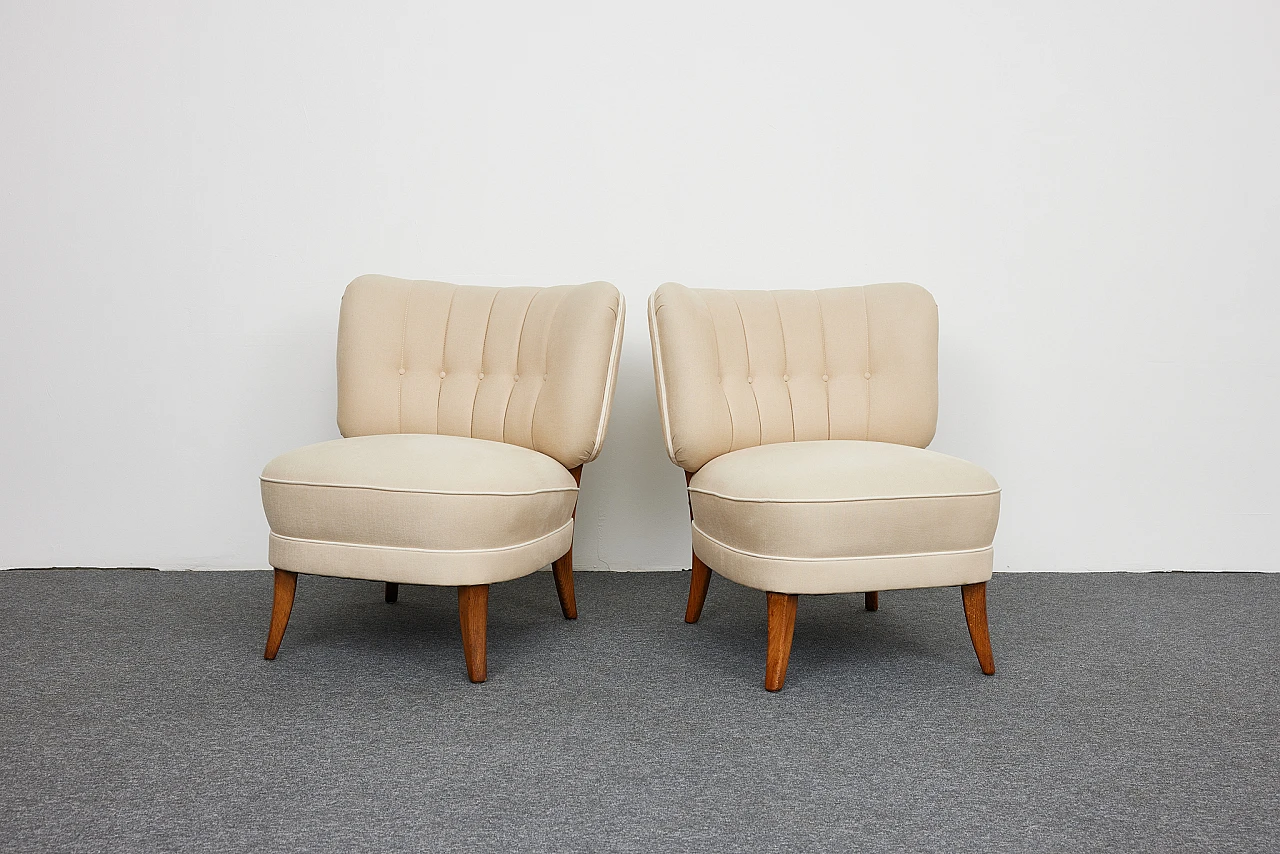 Pair of armchairs by Otto Schulz for Jio Möbler, 1940s 23