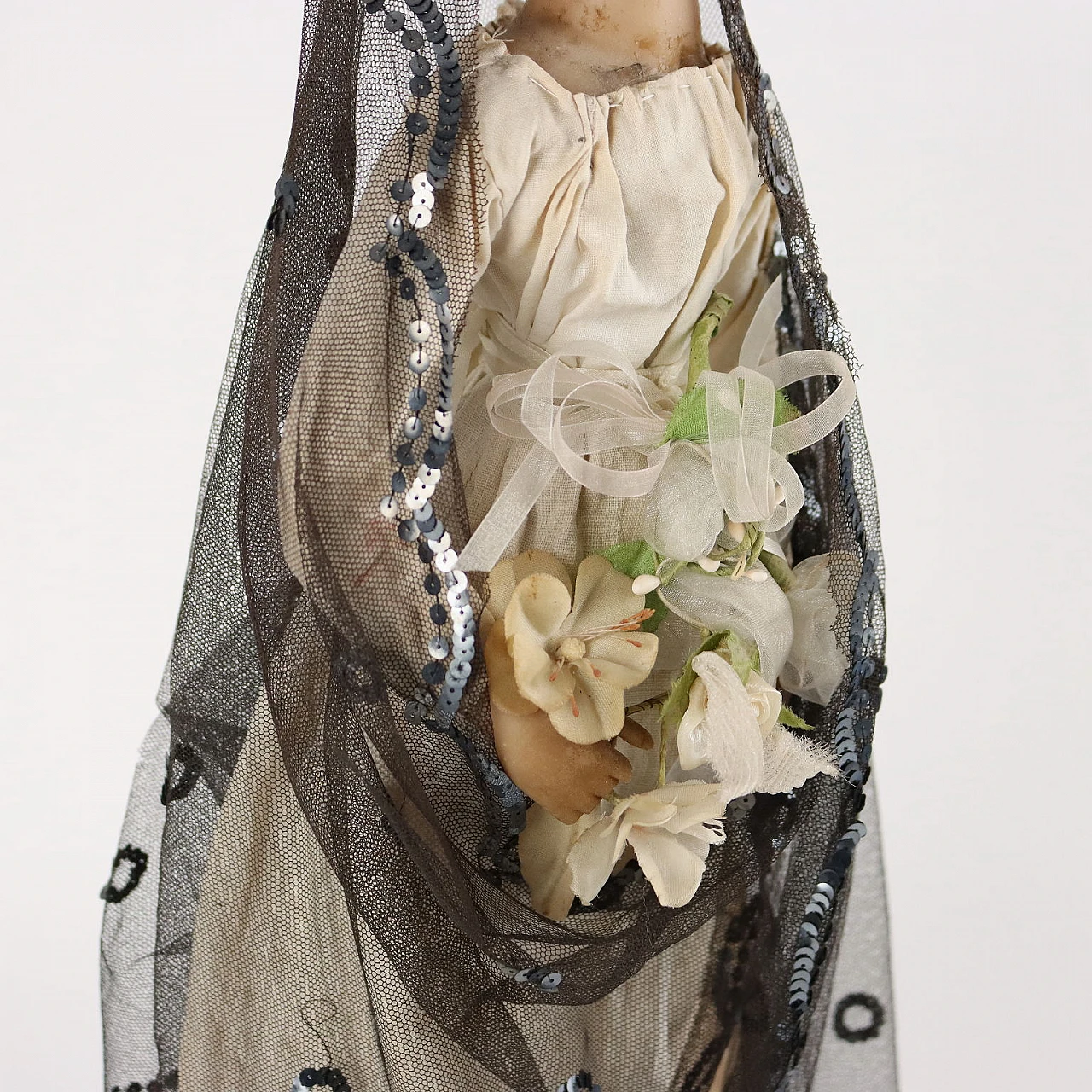Female figure, wax and fabric sculpture, early 20th century 4