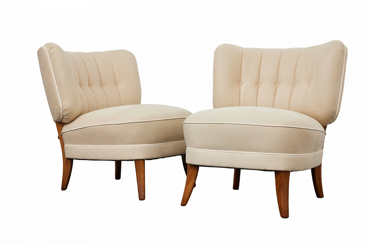 Pair of armchairs by Otto Schulz for Jio Möbler, 1940s 24