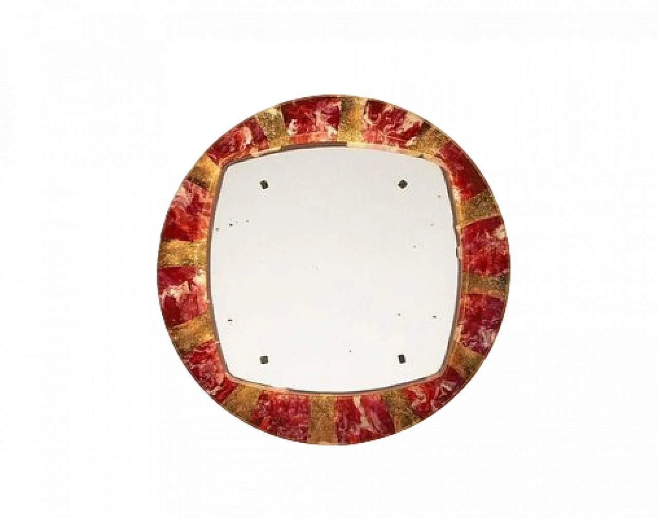 Specchio retroilluminato e dipinto di Sant'ambrogio De Berti, anni '50 12