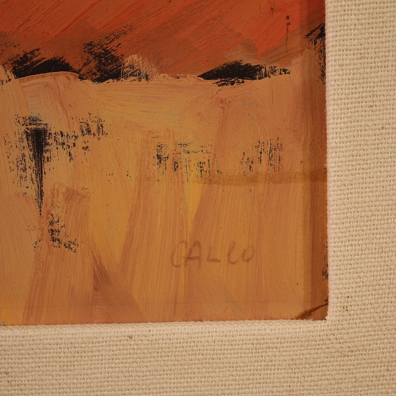 View of Rome, acrylic on cardboard, 1960s 4