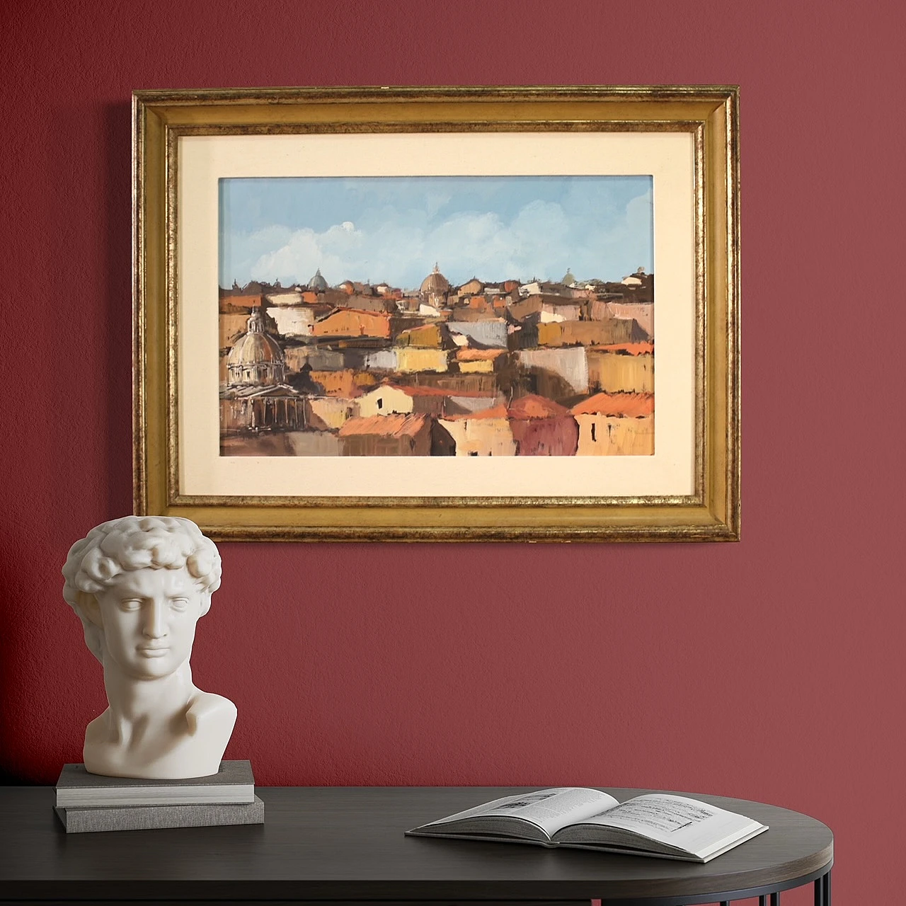 View of Rome, acrylic on cardboard, 1960s 13