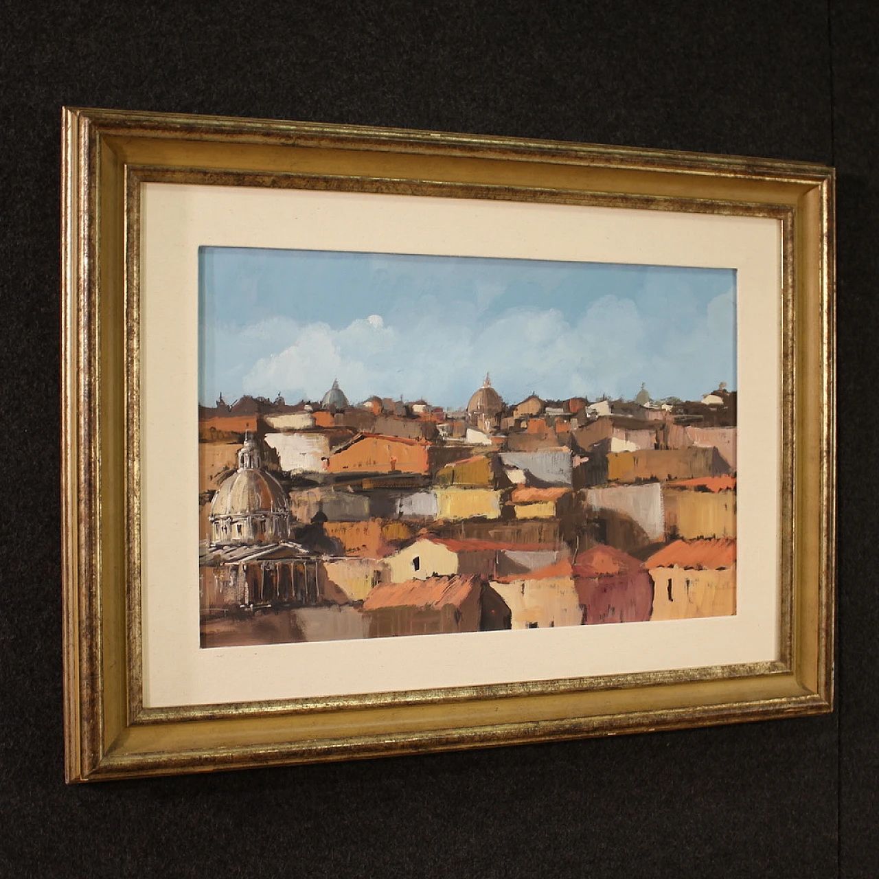 View of Rome, acrylic on cardboard, 1960s 15