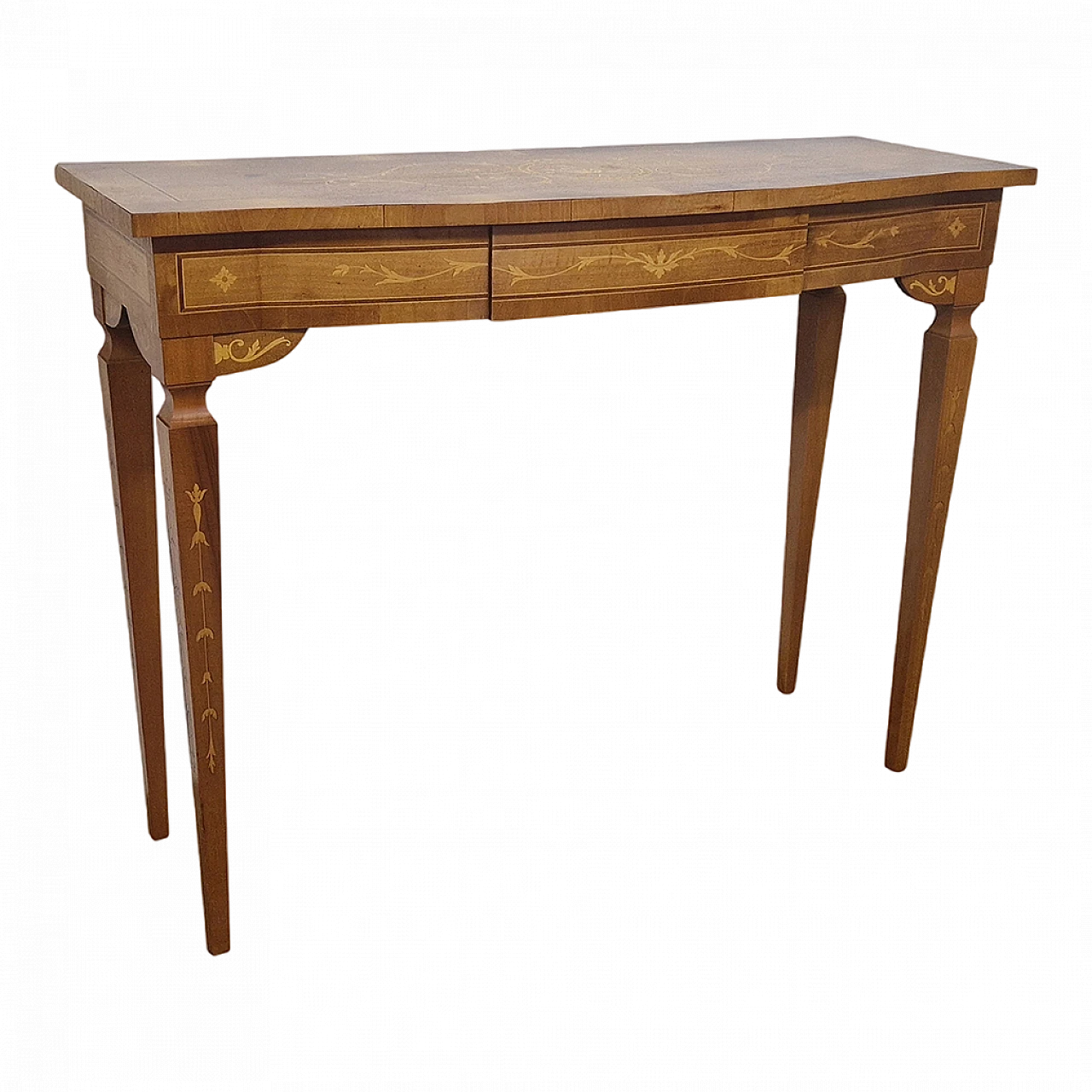 Consolle stile Luigi XVI in noce con intarsi, inizio '900 9