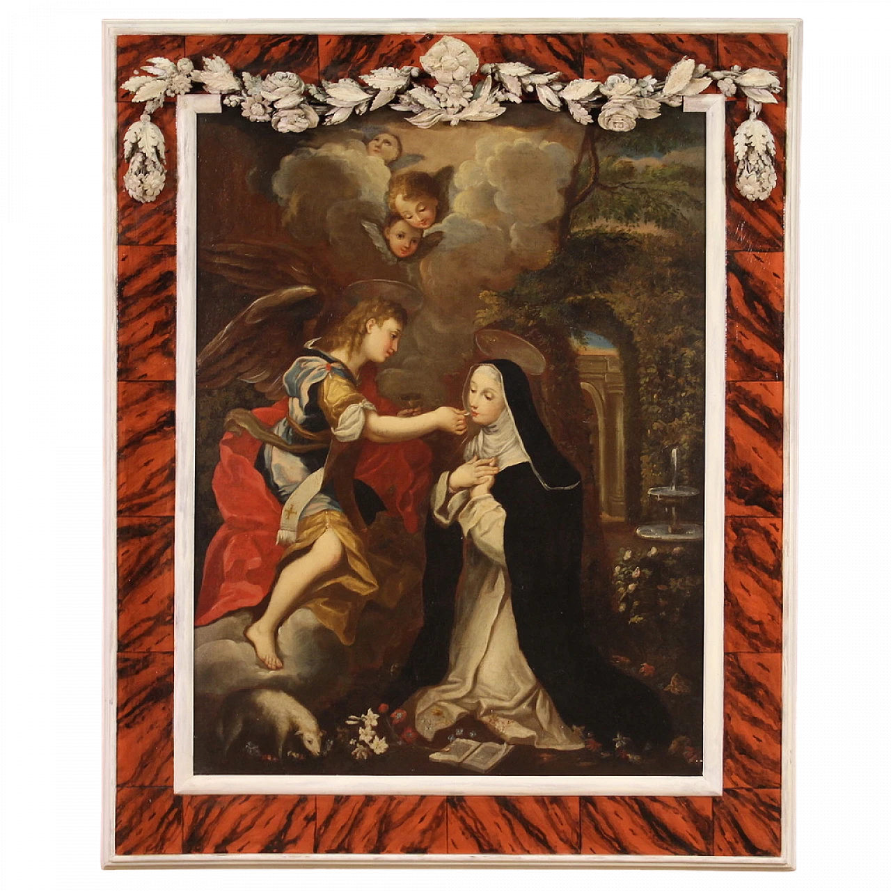 Saint Agnes of Montepulciano, oil painting on canvas, 18th century 16