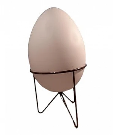 Table lamp egg-shaped in glass & iron in the style of Stilnovo, 1990s