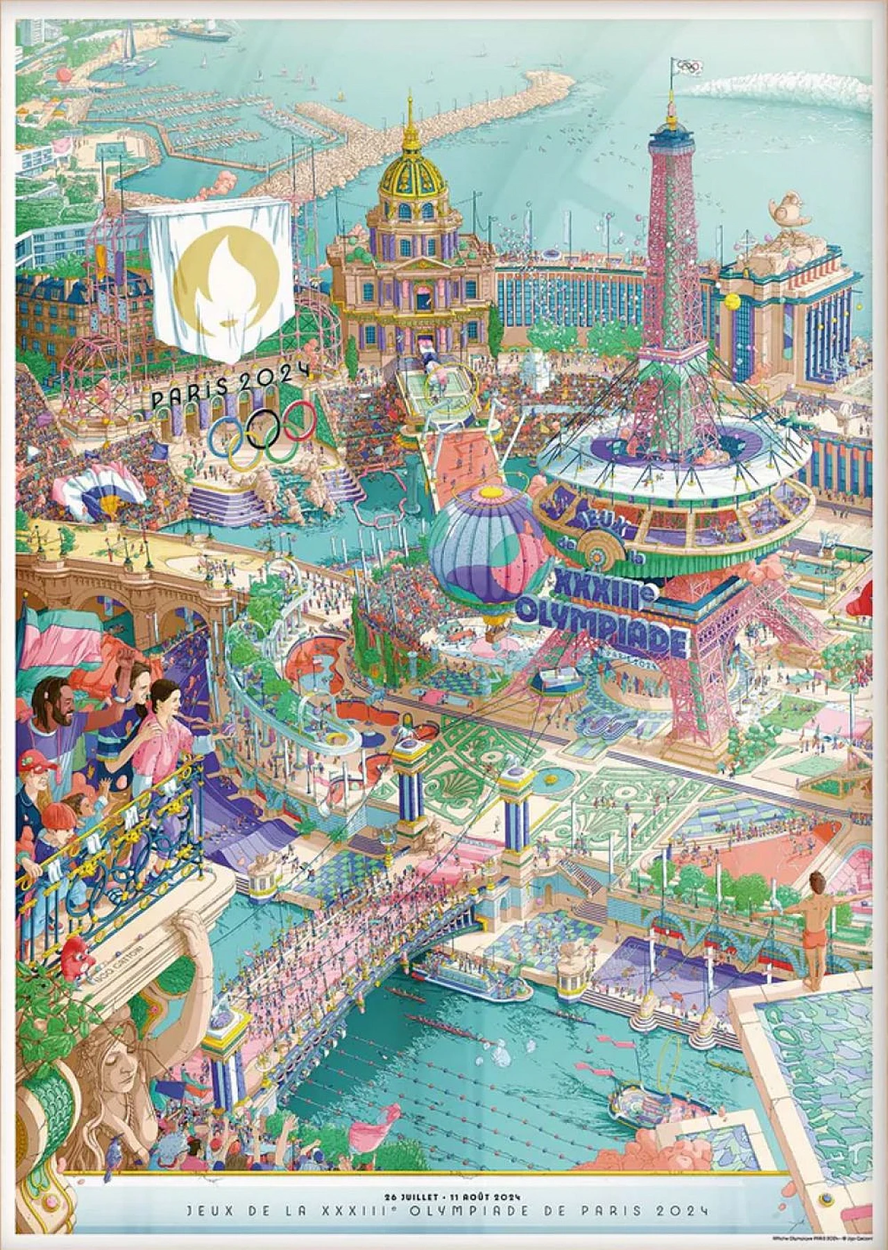 Ugo Gattoni, Olimpiadi 2024, poster su carta offset 1