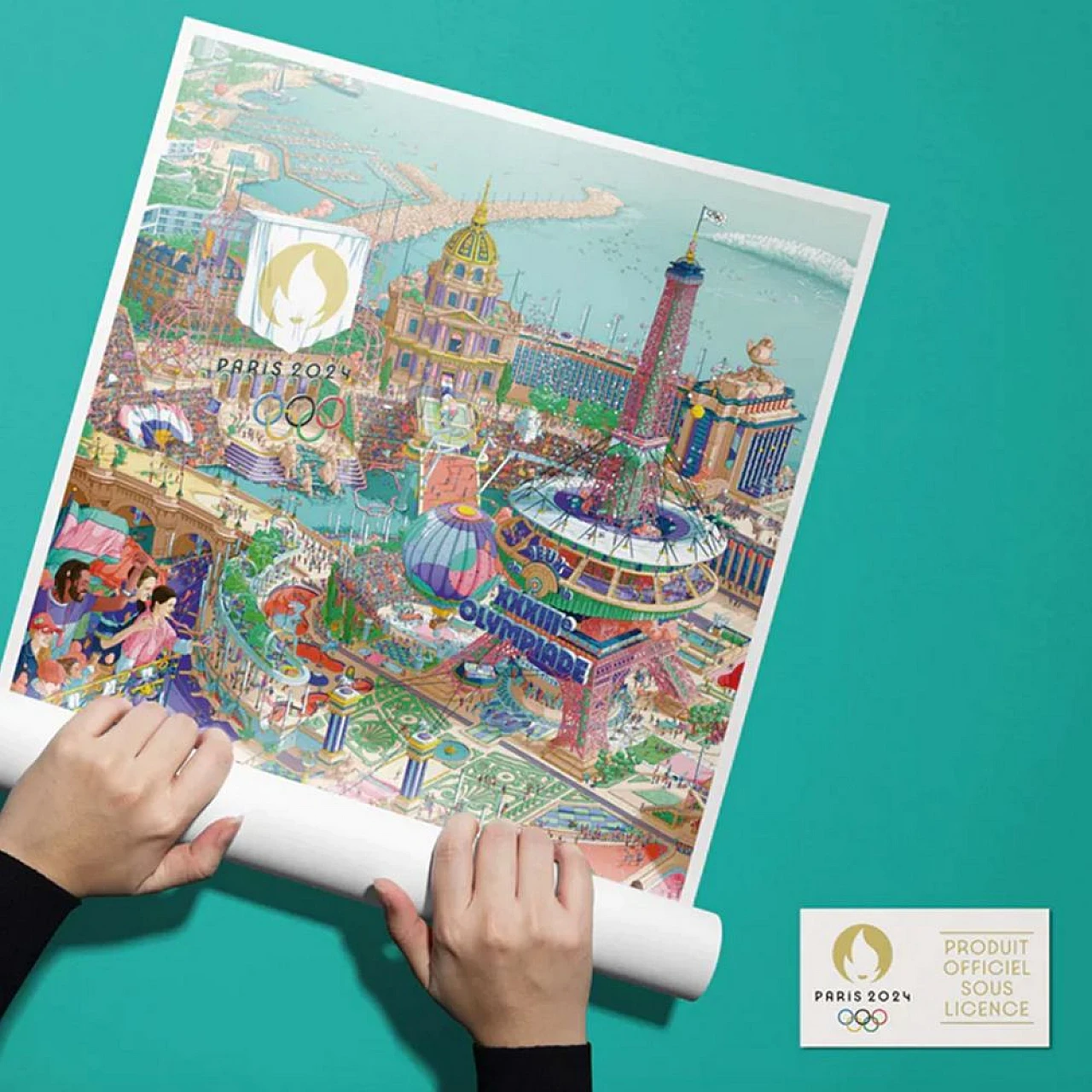 Ugo Gattoni, Olimpiadi 2024, poster su carta offset 2