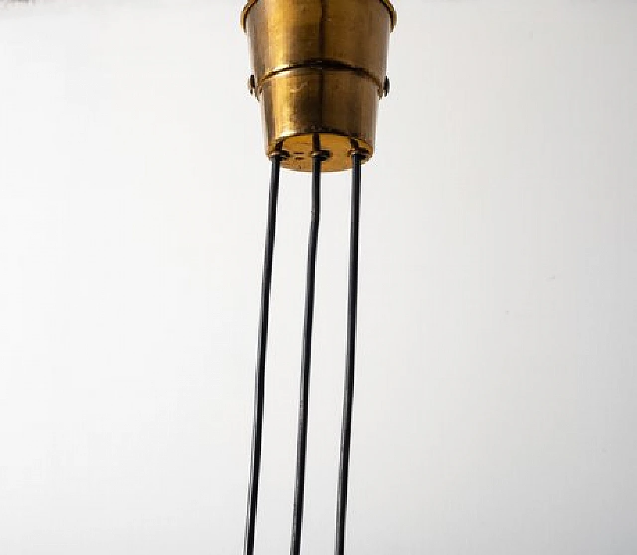 Metal, glass and methacrylate up-and-down chandelier, 1950s 4