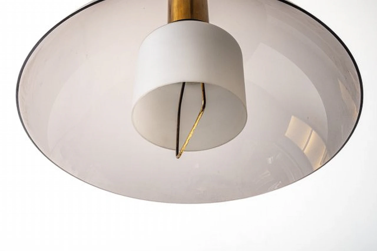 Metal, glass and methacrylate up-and-down chandelier, 1950s 5