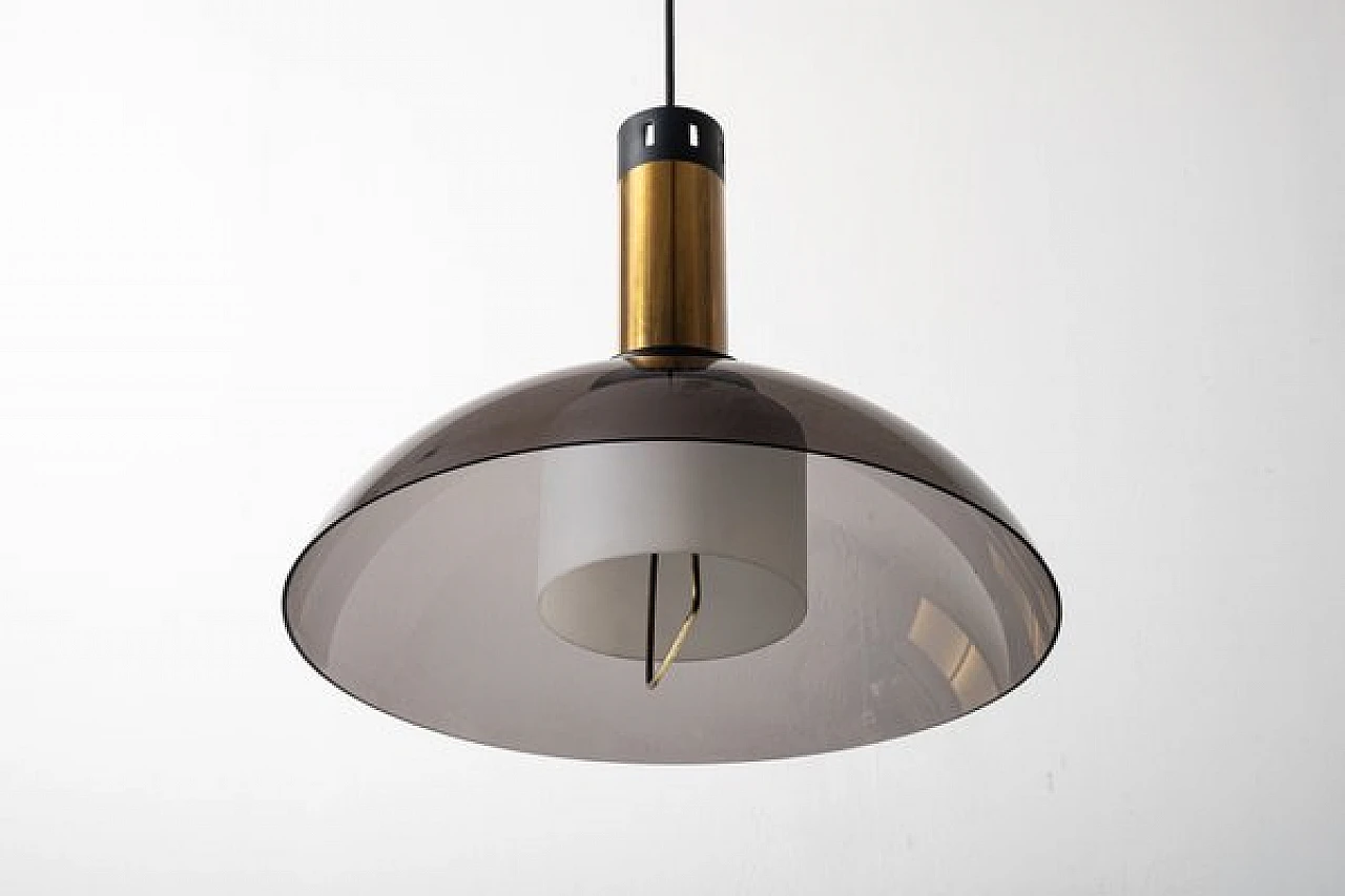 Metal, glass and methacrylate up-and-down chandelier, 1950s 7