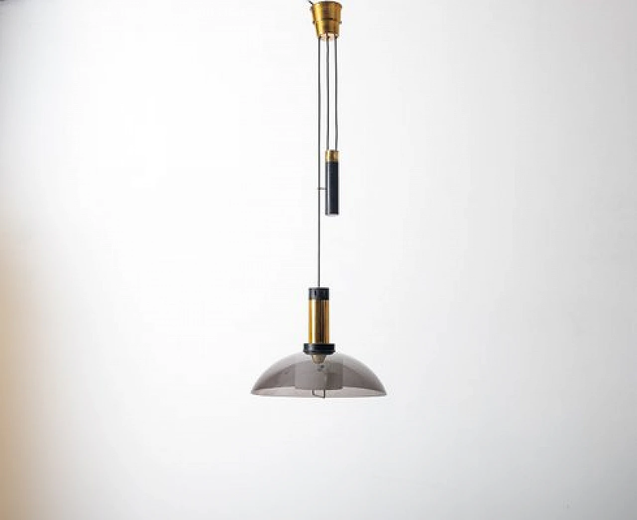 Metal, glass and methacrylate up-and-down chandelier, 1950s 8