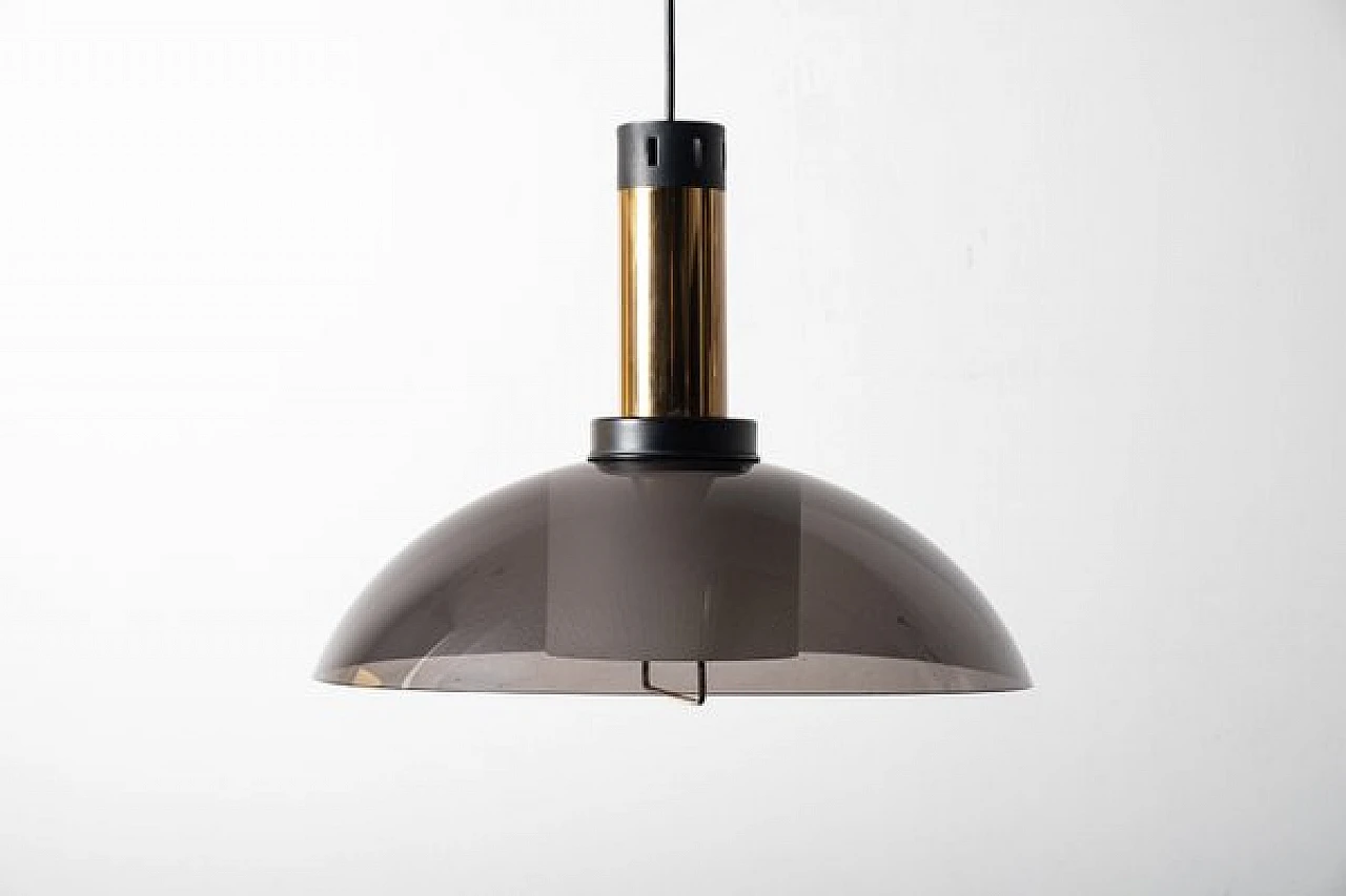 Metal, glass and methacrylate up-and-down chandelier, 1950s 11