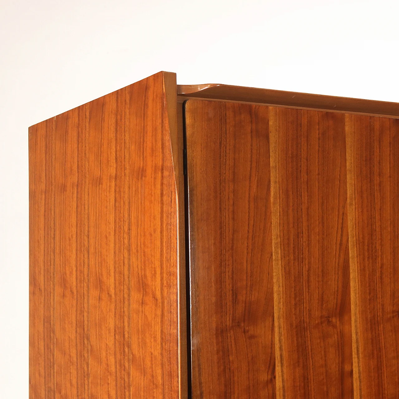 Mahogany veneered wooden wardrobe, 1960s 4