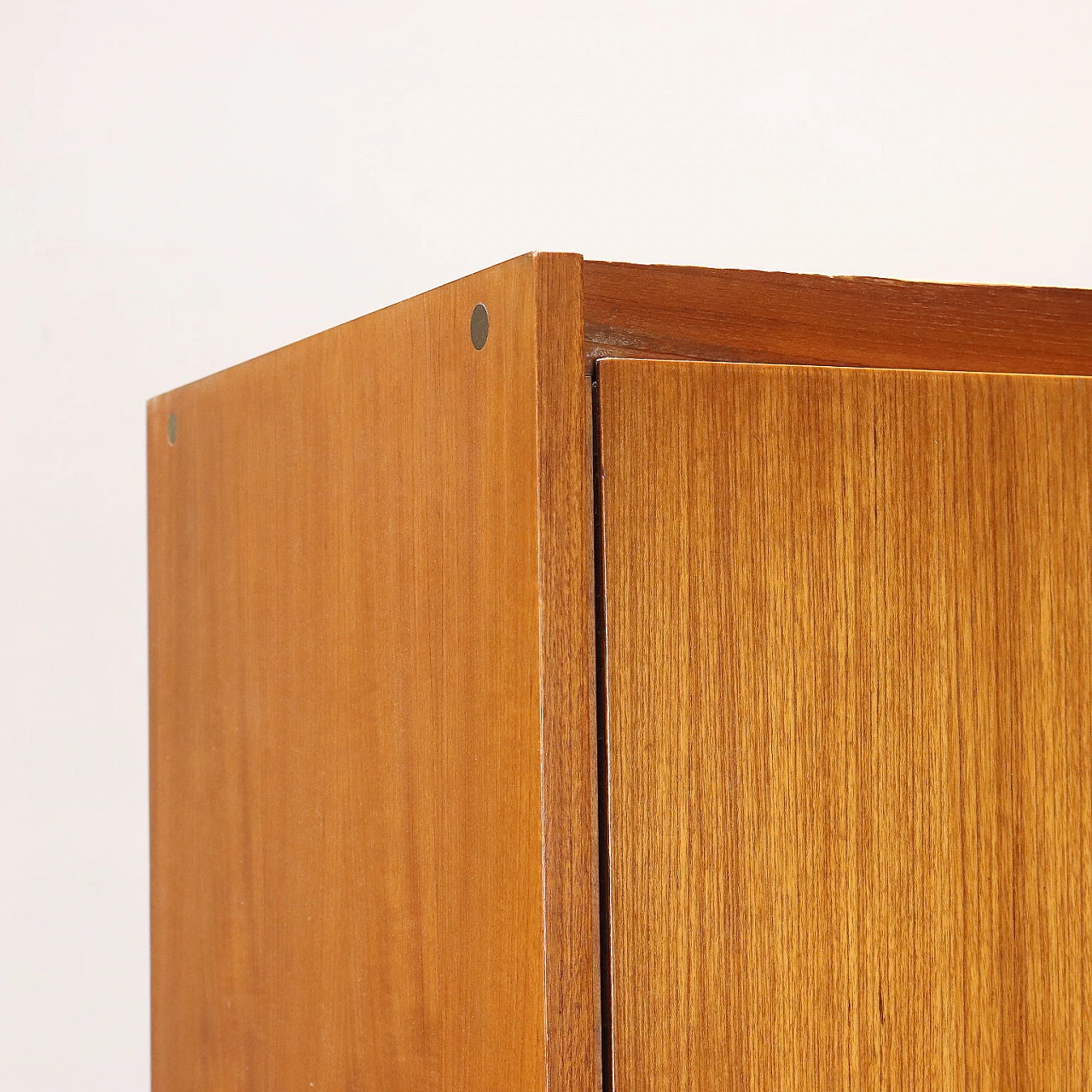 Two-door teak and mahogany wardrobe with metal legs, 1960s 4