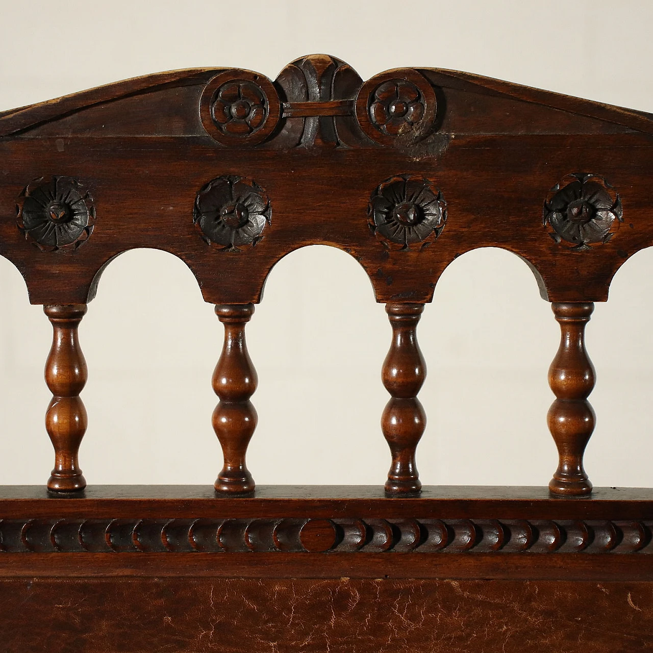 Group of 4 walnut neo-renaissance chairs and armchair, 19th century 7